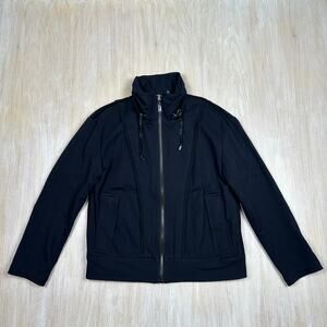 Trina Trunk Black Zip Up High Casual Chic Classic Minimalist Layering Jacket 4